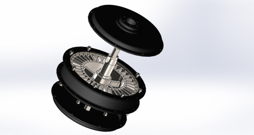 QS205轮毂电机的实际尺寸缩略图